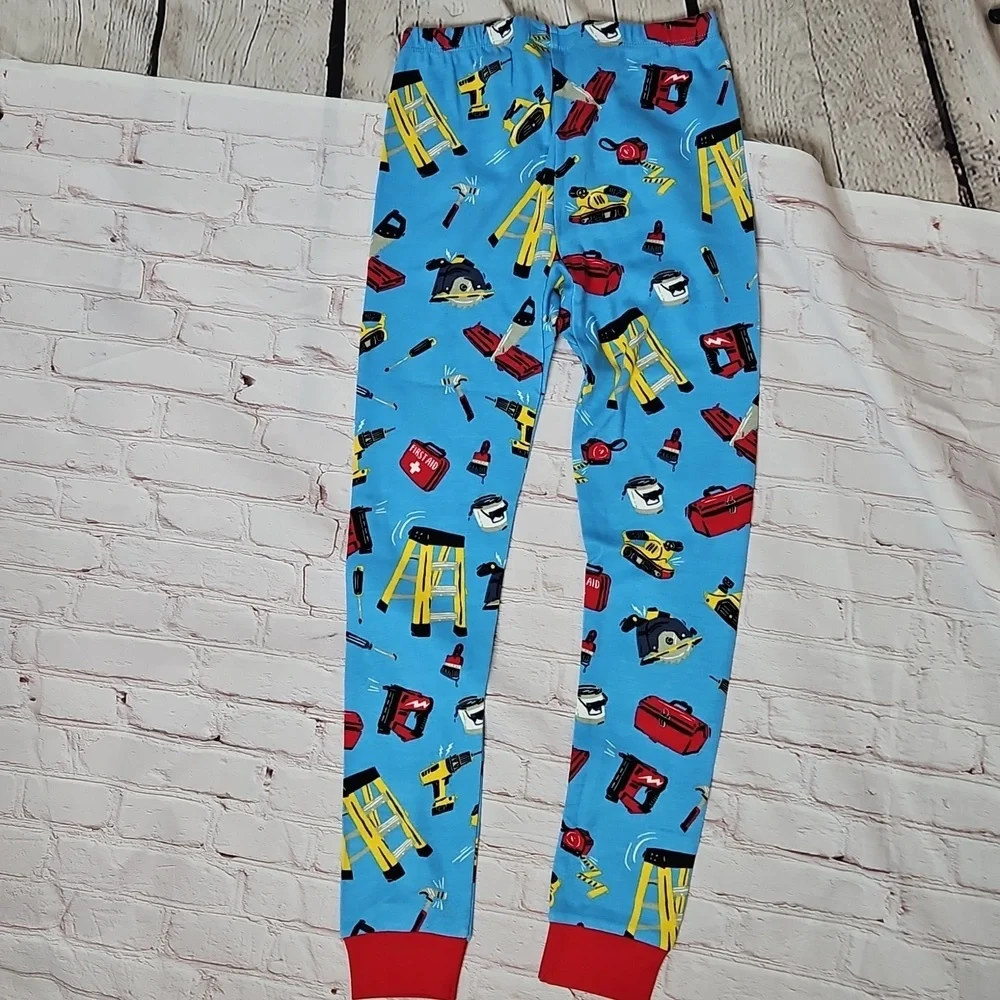 Little Blue House by Hatley Handyman 2 piece Kids Cotton Pajama Set NWT Size 8